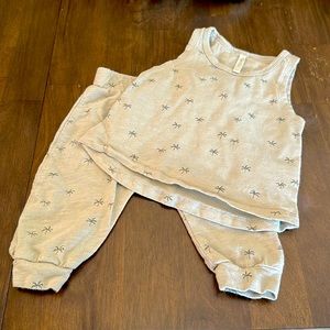 Muscle Tank Palm Trees and slouch pant || palm trees 0-3